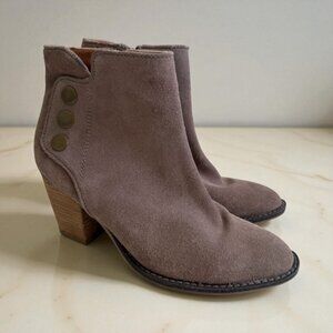 JEFFREY CAMPBELL Taupe Suede Ankle Booties Boots Size 8